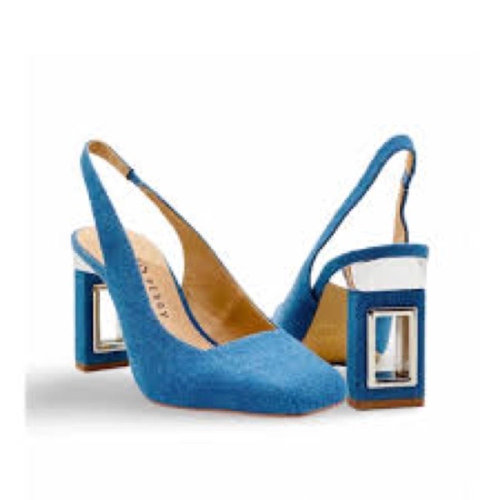 Katy Perry The Hollow Heel Sling Back Denim Heels 11M/41